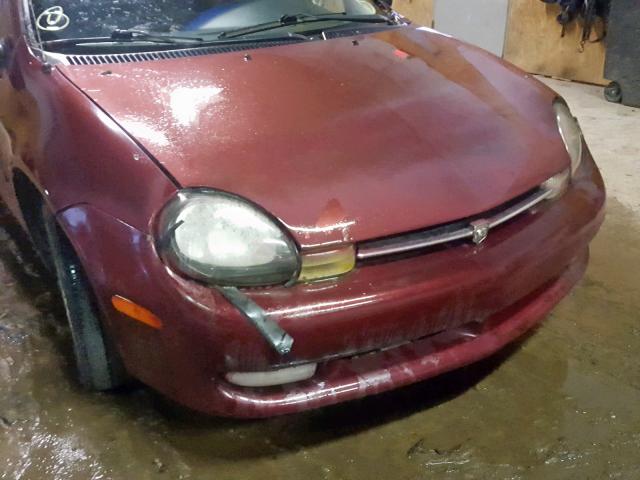 1B3ES46C51D300704 - 2001 DODGE NEON SE BURGUNDY photo 9