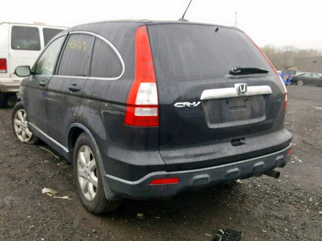 JHLRE48747C055936 - 2007 HONDA CR-V EXL BLACK photo 3