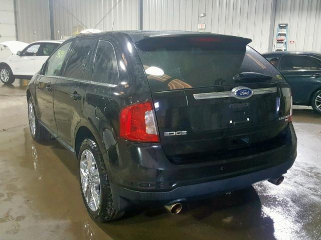 2FMDK4KC8BBB65821 - 2011 FORD EDGE LIMIT BLACK photo 3