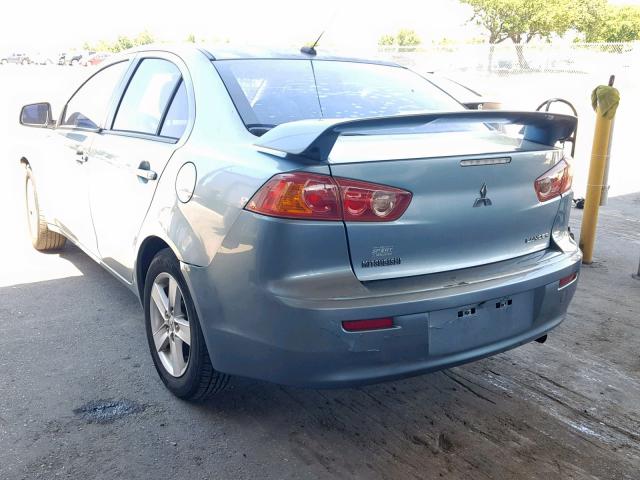 JA3AU26U48U030331 - 2008 MITSUBISHI LANCER ES GREEN photo 3