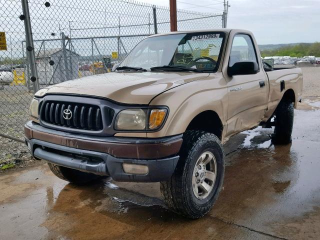 5TEPM62NX1Z801955 - 2001 TOYOTA TACOMA TAN photo 2