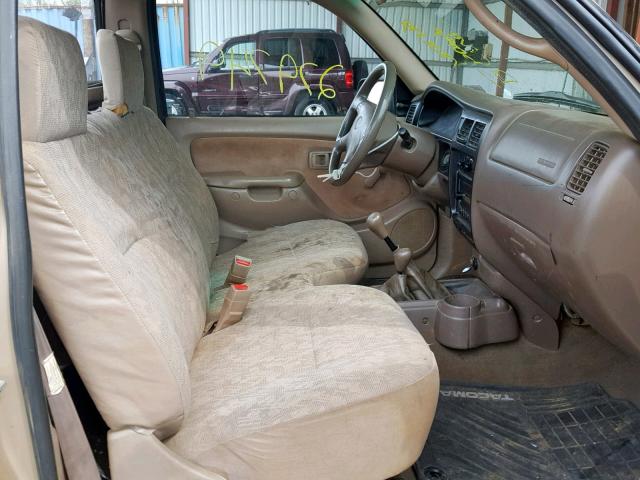 5TEPM62NX1Z801955 - 2001 TOYOTA TACOMA TAN photo 5