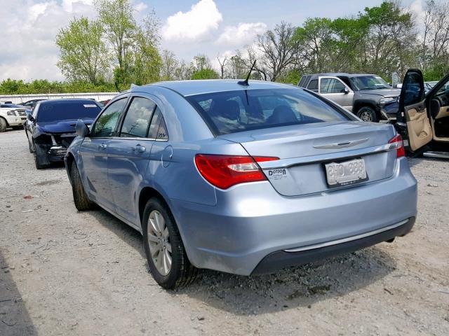 1C3CCBBB3DN542088 - 2013 CHRYSLER 200 TOURIN BLUE photo 3