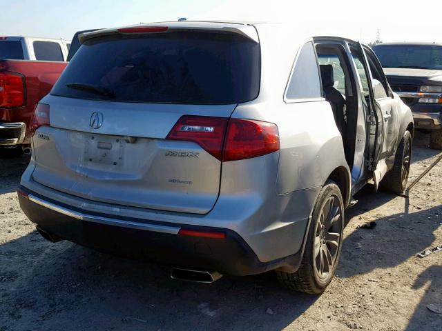 2HNYD2H74BH517296 - 2011 ACURA MDX ADVANC 银色 照片 4