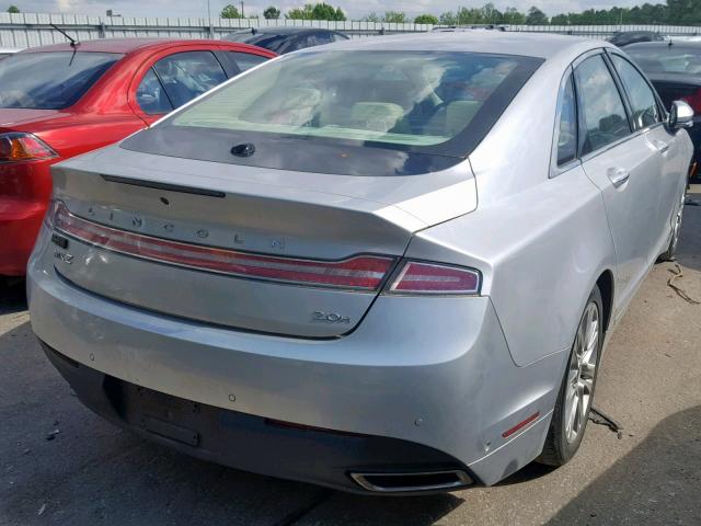 3LN6L2LU1DR819838 - 2013 LINCOLN MKZ HYBRID SILVER photo 4