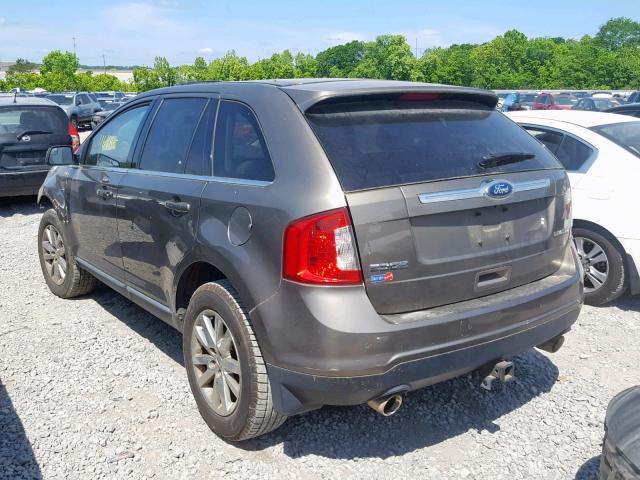 2FMDK3KC6CBA77216 - 2012 FORD EDGE LIMIT GRAY photo 3