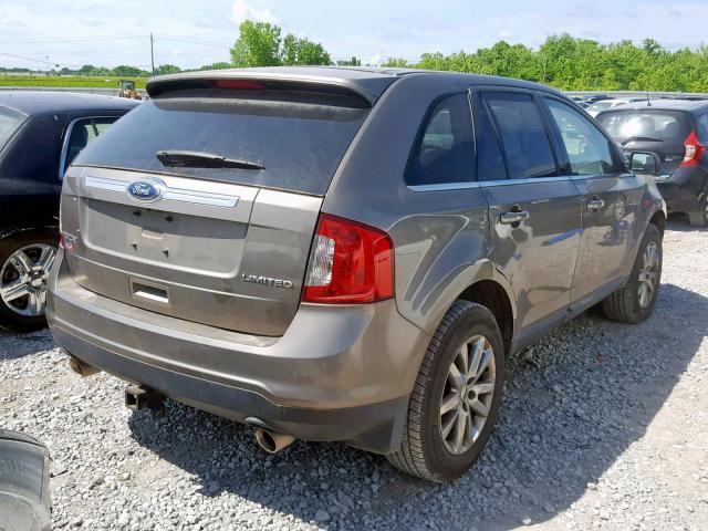 2FMDK3KC6CBA77216 - 2012 FORD EDGE LIMIT GRAY photo 4