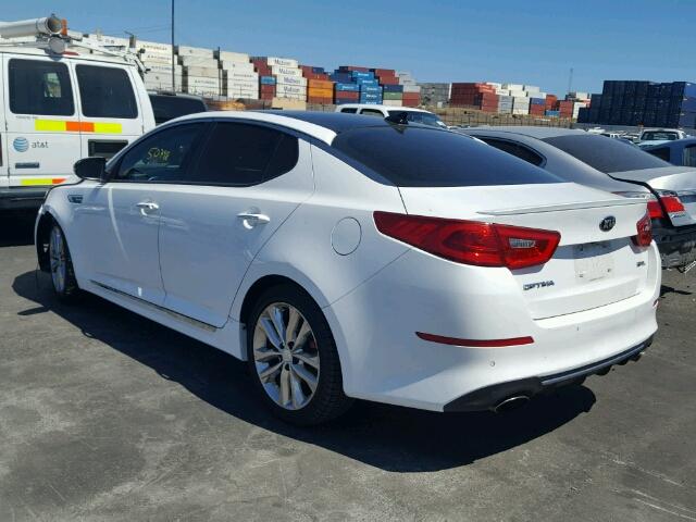 5XXGR4A68EG328822 - 2014 KIA OPTIMA SX WHITE photo 3