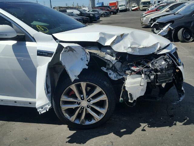 5XXGR4A68EG328822 - 2014 KIA OPTIMA SX WHITE photo 9