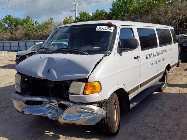 2B5WB35Z01K522407 - 2001 DODGE RAM WAGON B3500  photo 2