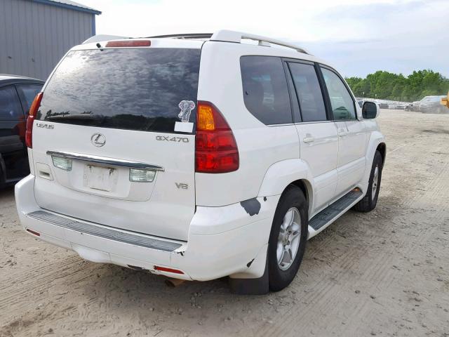 JTJBT20X440066093 - 2004 LEXUS GX 470 WHITE photo 4