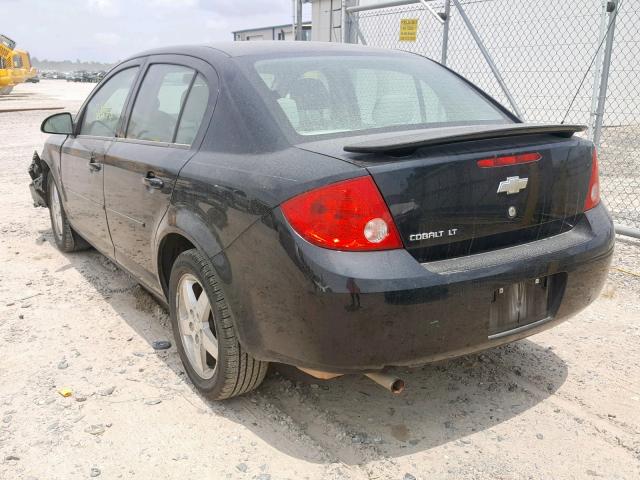 1G1AT58H697261777 - 2009 CHEVROLET COBALT LT BLACK photo 3