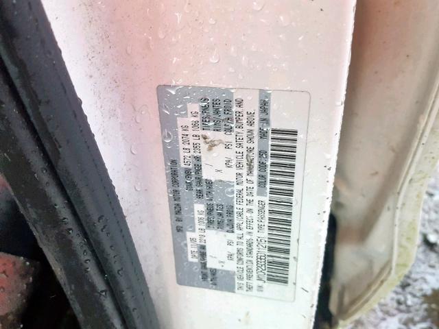 JM1CR293360112151 - 2006 MAZDA 5 WHITE photo 10