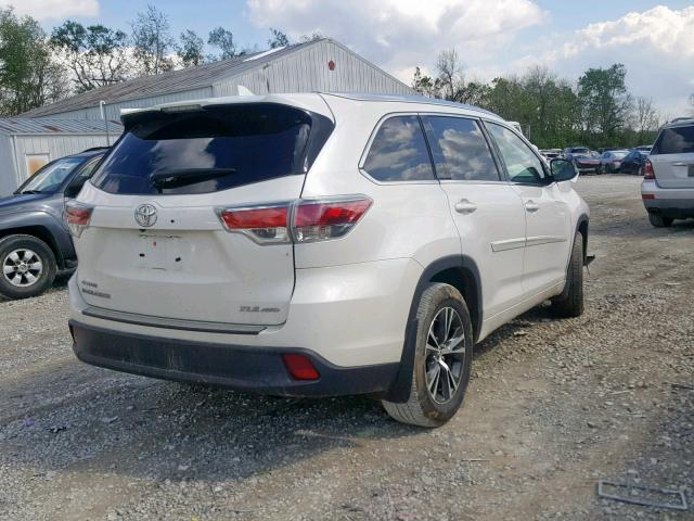 5TDJKRFH8GS505310 - 2016 TOYOTA HIGHLANDER WHITE photo 4