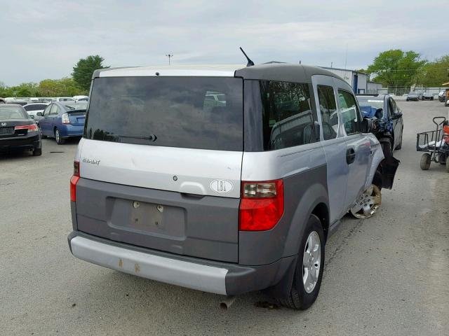 5J6YH18654L007261 - 2004 HONDA ELEMENT EX SILVER photo 4