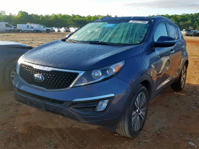 KNDPCCAC4G7854586 - 2016 KIA SPORTAGE E BLUE photo 2