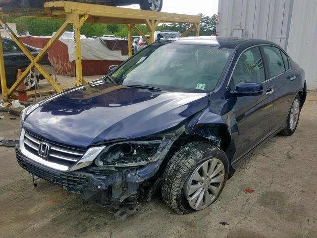 1HGCR2F82FA176094 - 2015 HONDA ACCORD EXL BLUE photo 2