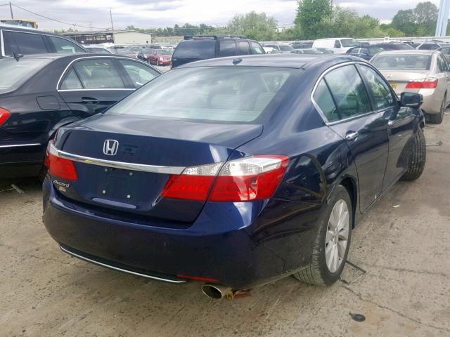 1HGCR2F82FA176094 - 2015 HONDA ACCORD EXL BLUE photo 4