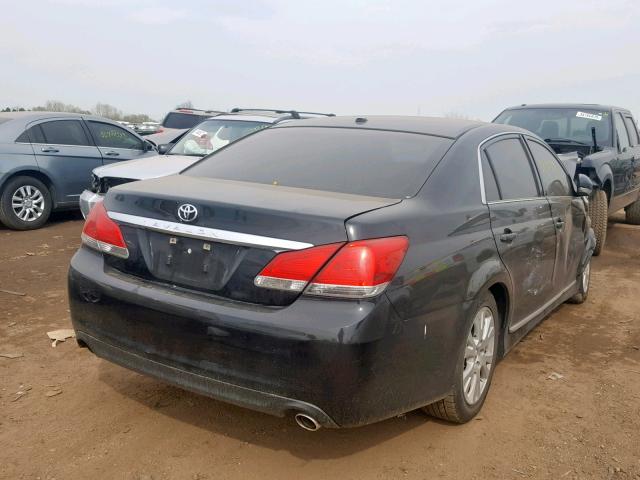 4T1BK3DB9CU449542 - 2012 TOYOTA AVALON BAS BLACK photo 4