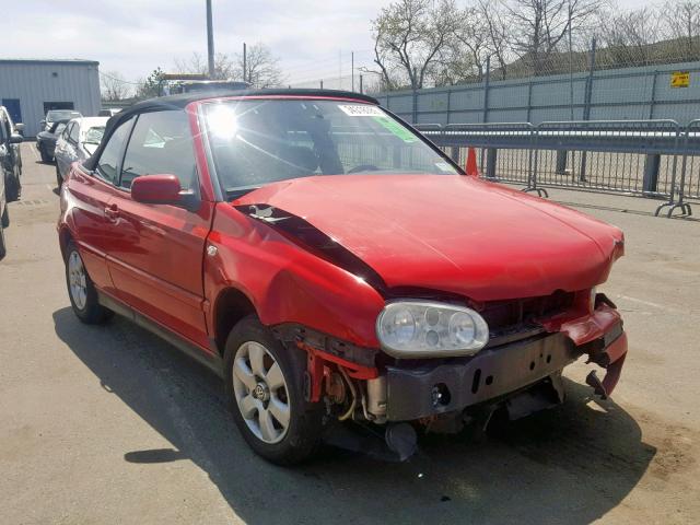 3VWDC21V31M803346 - 2001 VOLKSWAGEN CABRIO GLX RED photo 1