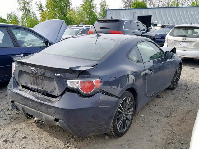 JF1ZCAC19D1608369 - 2013 SUBARU BRZ 2.0 LI GRAY photo 4