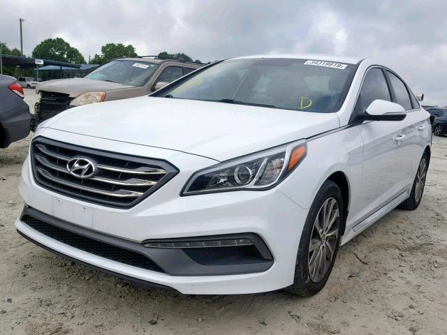 5NPE34AF5FH078776 - 2015 HYUNDAI SONATA SPO WHITE photo 2