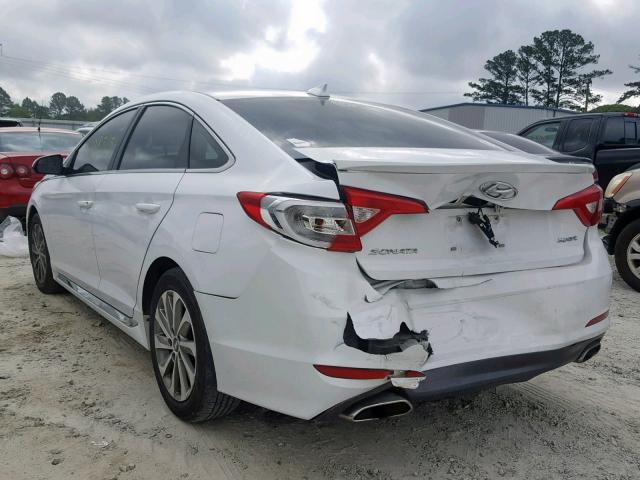 5NPE34AF5FH078776 - 2015 HYUNDAI SONATA SPO WHITE photo 3