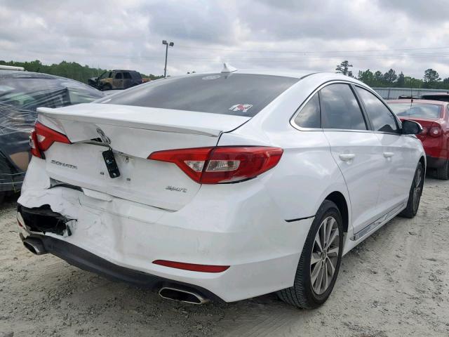 5NPE34AF5FH078776 - 2015 HYUNDAI SONATA SPO WHITE photo 4