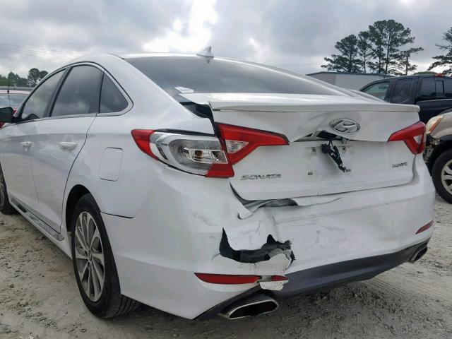 5NPE34AF5FH078776 - 2015 HYUNDAI SONATA SPO WHITE photo 9