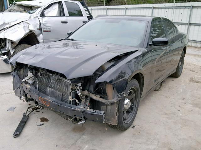 2C3CDXAT5DH627625 - 2013 DODGE CHARGER PO BLACK photo 2