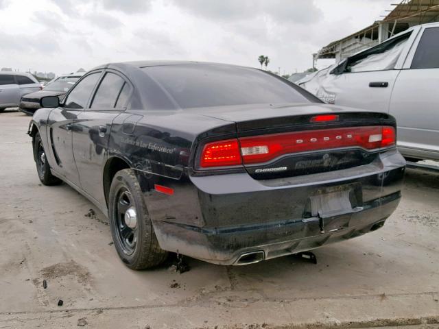 2C3CDXAT5DH627625 - 2013 DODGE CHARGER PO BLACK photo 3