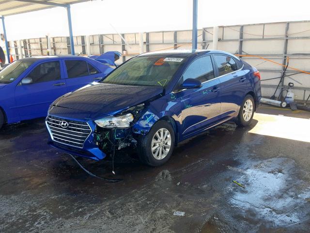 3KPC24A35KE038809 - 2019 HYUNDAI ACCENT SE BLUE photo 2