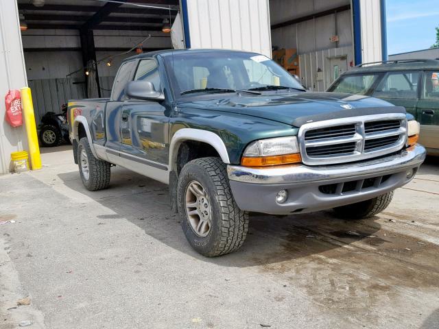 1B7GG22N01S184750 - 2001 DODGE DAKOTA GREEN photo 1