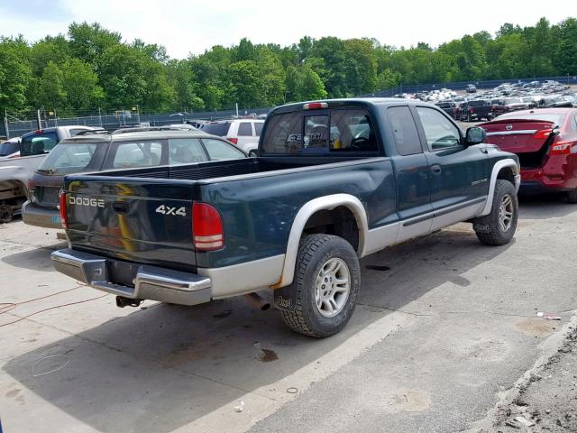 1B7GG22N01S184750 - 2001 DODGE DAKOTA GREEN photo 4