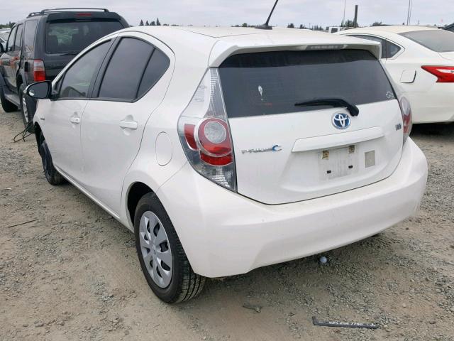 JTDKDTB36E1559754 - 2014 TOYOTA PRIUS C WHITE photo 3