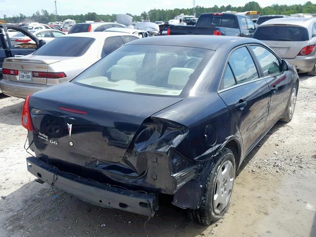 1G2ZF57B584258663 - 2008 PONTIAC G6 VALUE L BLACK photo 4