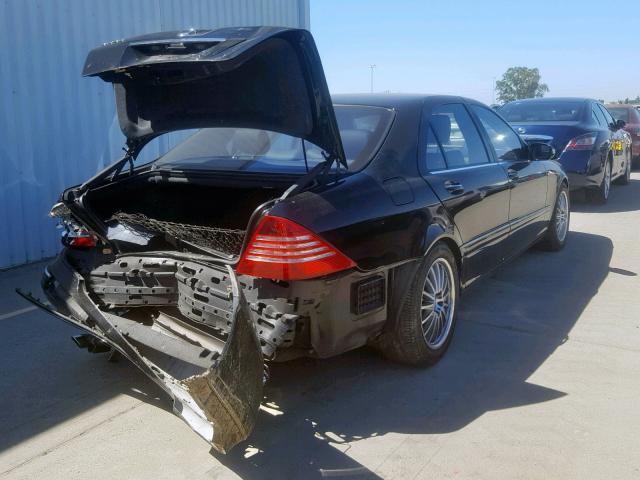 WDBNG70J63A353682 - 2003 MERCEDES-BENZ S 430 BLACK photo 4