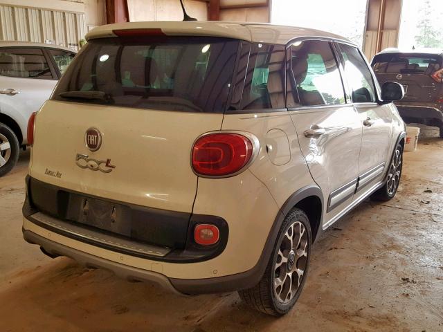 ZFBCFADH4EZ012661 - 2014 FIAT 500L TREKK WHITE photo 4