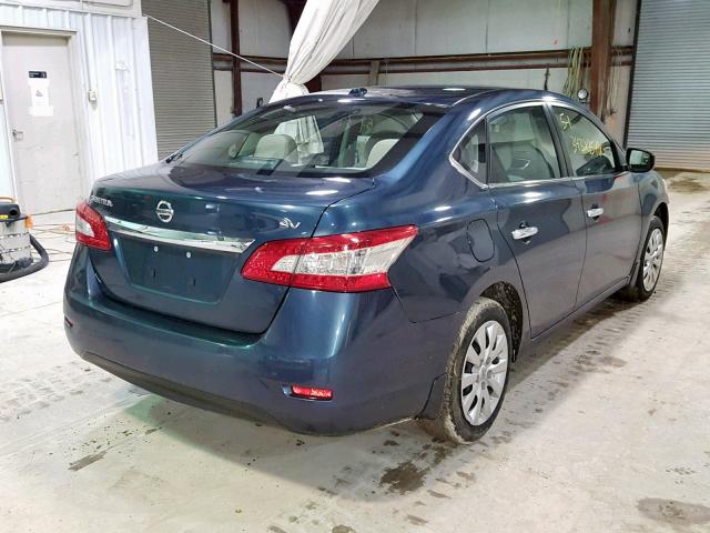 3N1AB7AP4FY312049 - 2015 NISSAN SENTRA S BLUE photo 4