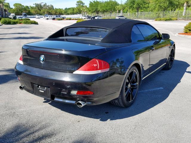 WBAEK73425B324888 - 2005 BMW 645CI BLACK photo 4