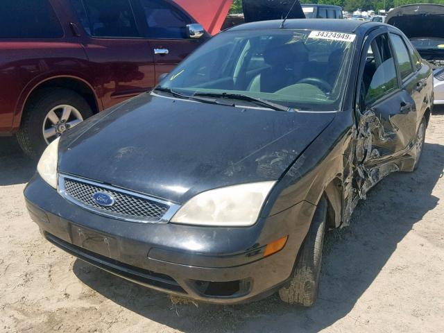 1FAFP34N97W255112 - 2007 FORD FOCUS ZX4 BLACK photo 2