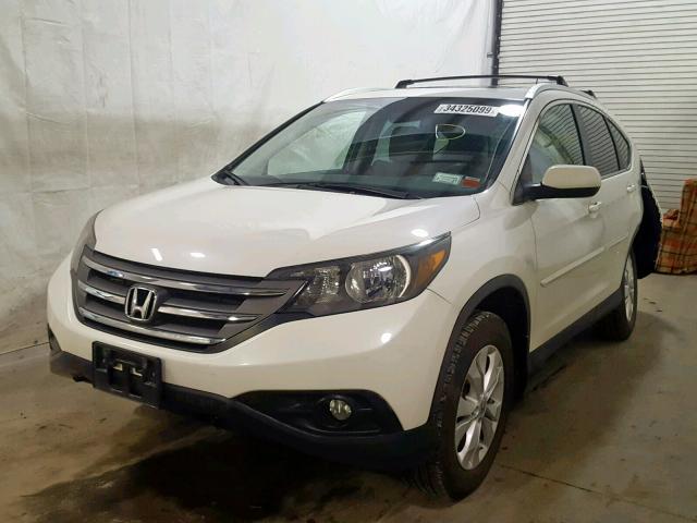 5J6RM4H76CL073102 - 2012 HONDA CR-V EXL WHITE photo 2