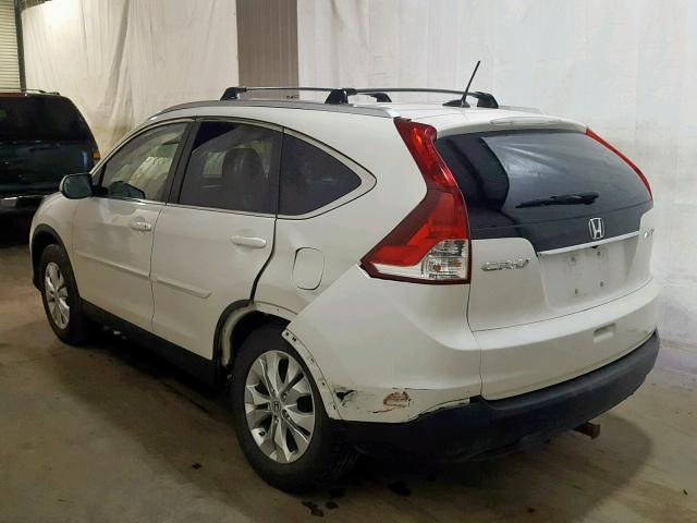 5J6RM4H76CL073102 - 2012 HONDA CR-V EXL WHITE photo 3