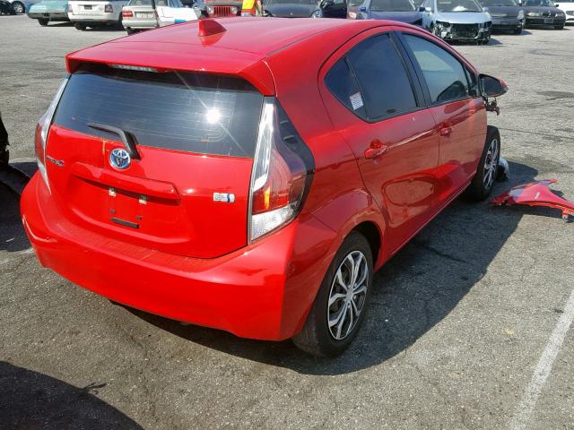 JTDKDTB38F1576864 - 2015 TOYOTA PRIUS C RED photo 4