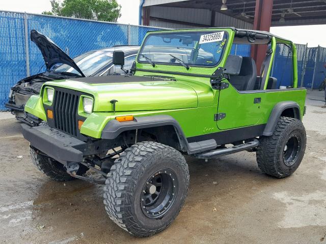 2J4FY19E9KJ119108 - 1989 JEEP WRANGLER / GREEN photo 2