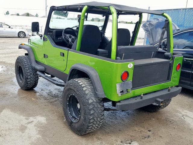 2J4FY19E9KJ119108 - 1989 JEEP WRANGLER / GREEN photo 3