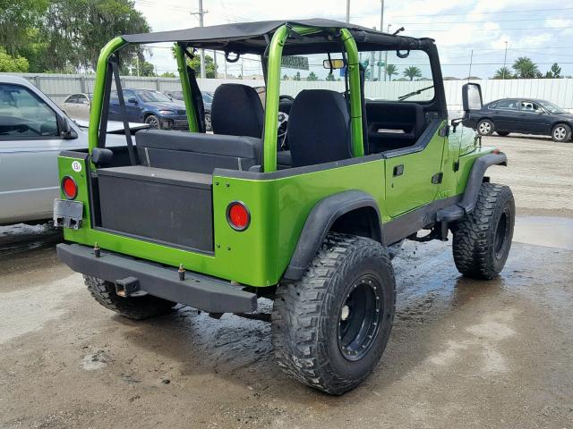 2J4FY19E9KJ119108 - 1989 JEEP WRANGLER / GREEN photo 4