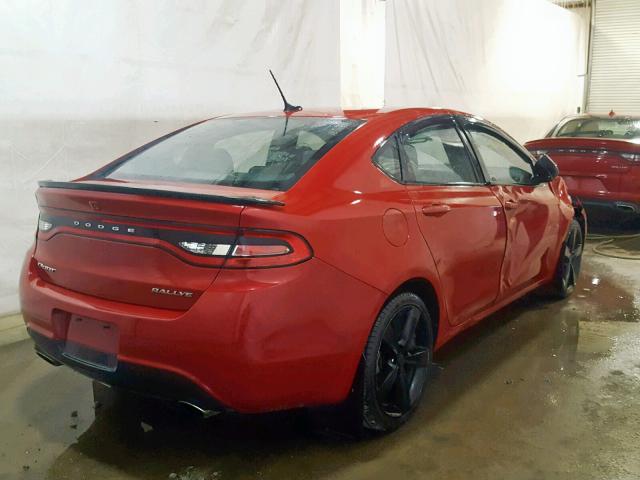 1C3CDFBB5FD403447 - 2015 DODGE DART SXT RED photo 4