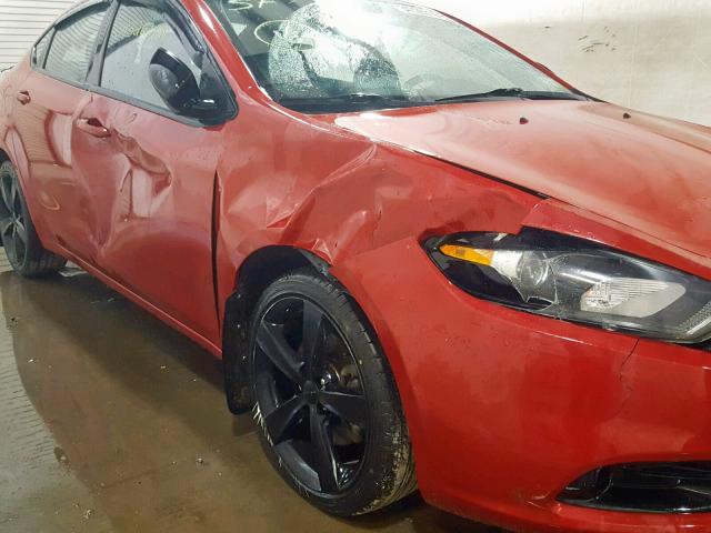 1C3CDFBB5FD403447 - 2015 DODGE DART SXT RED photo 9