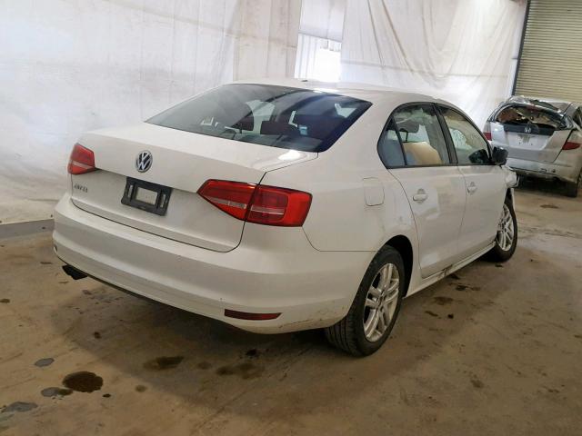 3VW1K7AJ9FM253352 - 2015 VOLKSWAGEN JETTA BASE WHITE photo 4
